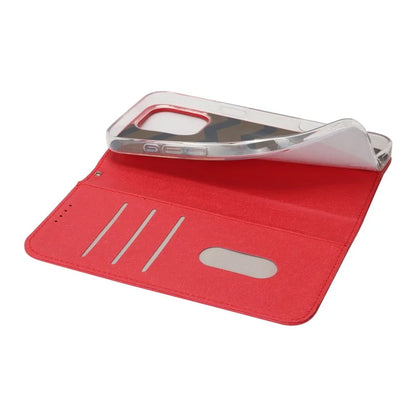 For iPhone 16 Pro Case PU Leather Silk Texture Magnetic Flip Phone Cover