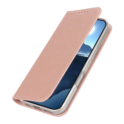 For iPhone 16 Case PU Leather Silk Texture Magnetic Flip Phone Cover