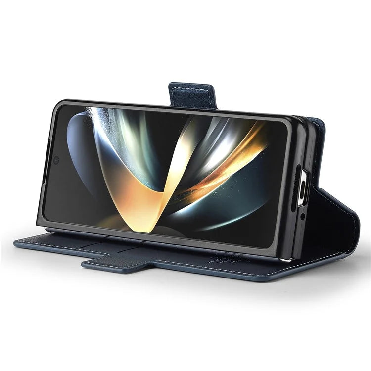 LC.IMEEKE L1 For Samsung Galaxy Z Fold3 5G Stand Case Texture PU Leather Wallet Phone Cover
