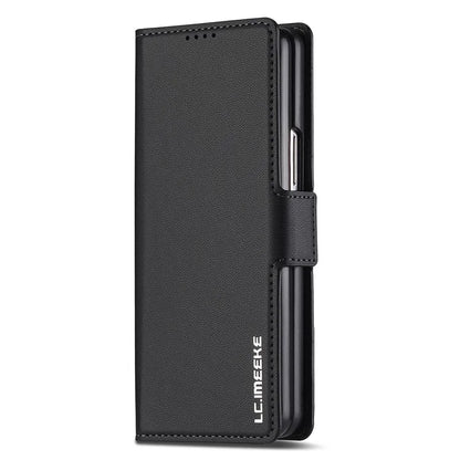 LC.IMEEKE L1 For Samsung Galaxy Z Fold6 5G Stand Case Texture PU Leather Wallet Phone Cover