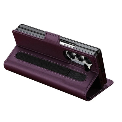 LC.IMEEKE L1 For Samsung Galaxy Z Fold6 5G Stand Case Texture PU Leather Wallet Phone Cover