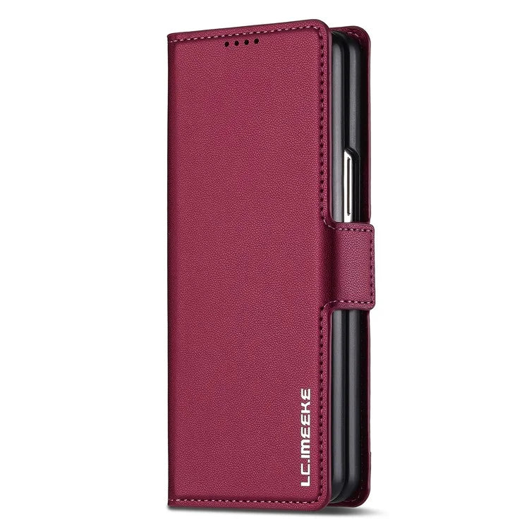 LC.IMEEKE L1 For Samsung Galaxy Z Fold6 5G Stand Case Texture PU Leather Wallet Phone Cover