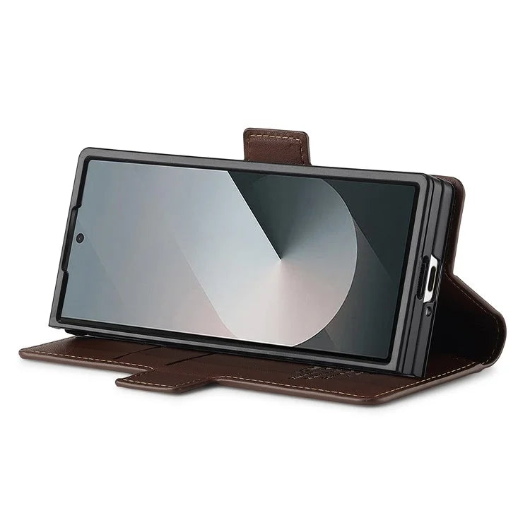 LC.IMEEKE L1 For Samsung Galaxy Z Fold6 5G Stand Case Texture PU Leather Wallet Phone Cover