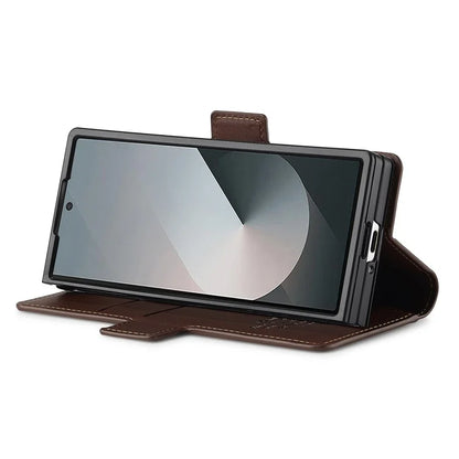 LC.IMEEKE L1 For Samsung Galaxy Z Fold6 5G Stand Case Texture PU Leather Wallet Phone Cover