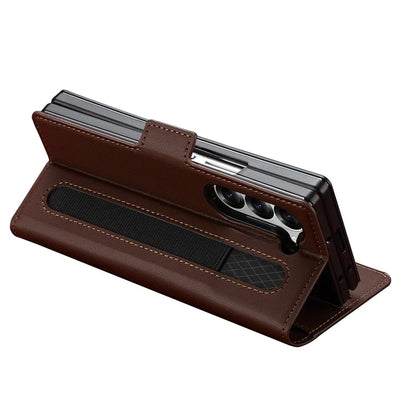 LC.IMEEKE L1 For Samsung Galaxy Z Fold6 5G Stand Case Texture PU Leather Wallet Phone Cover