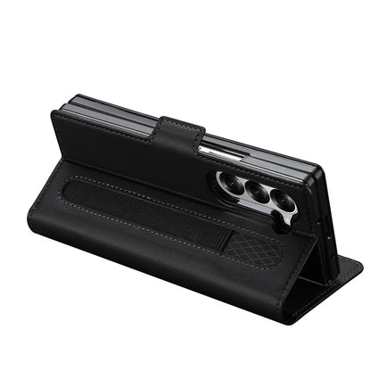 LC.IMEEKE L1 For Samsung Galaxy Z Fold5 5G Stand Case Texture PU Leather Wallet Phone Cover