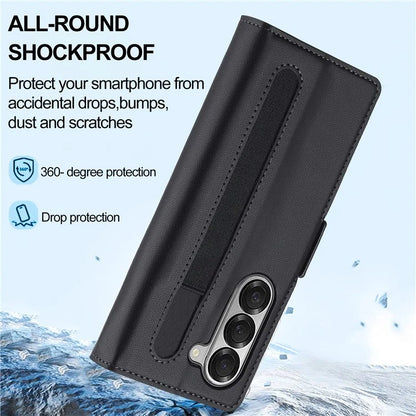 LC.IMEEKE L1 For Samsung Galaxy Z Fold5 5G Stand Case Texture PU Leather Wallet Phone Cover