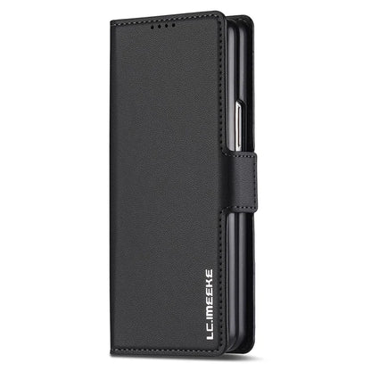 LC.IMEEKE L1 For Samsung Galaxy Z Fold5 5G Stand Case Texture PU Leather Wallet Phone Cover