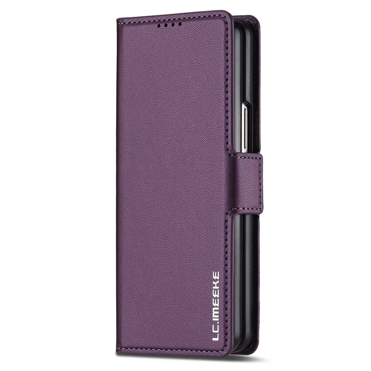 LC.IMEEKE L1 For Samsung Galaxy Z Fold5 5G Stand Case Texture PU Leather Wallet Phone Cover