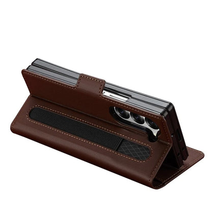 LC.IMEEKE L1 For Samsung Galaxy Z Fold5 5G Stand Case Texture PU Leather Wallet Phone Cover