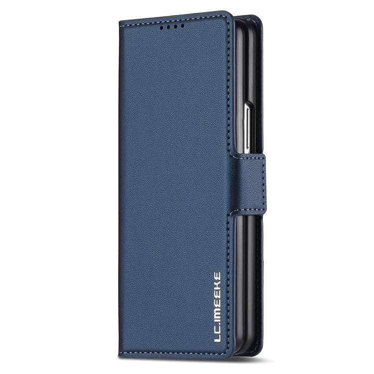 LC.IMEEKE L1 For Samsung Galaxy Z Fold5 5G Stand Case Texture PU Leather Wallet Phone Cover