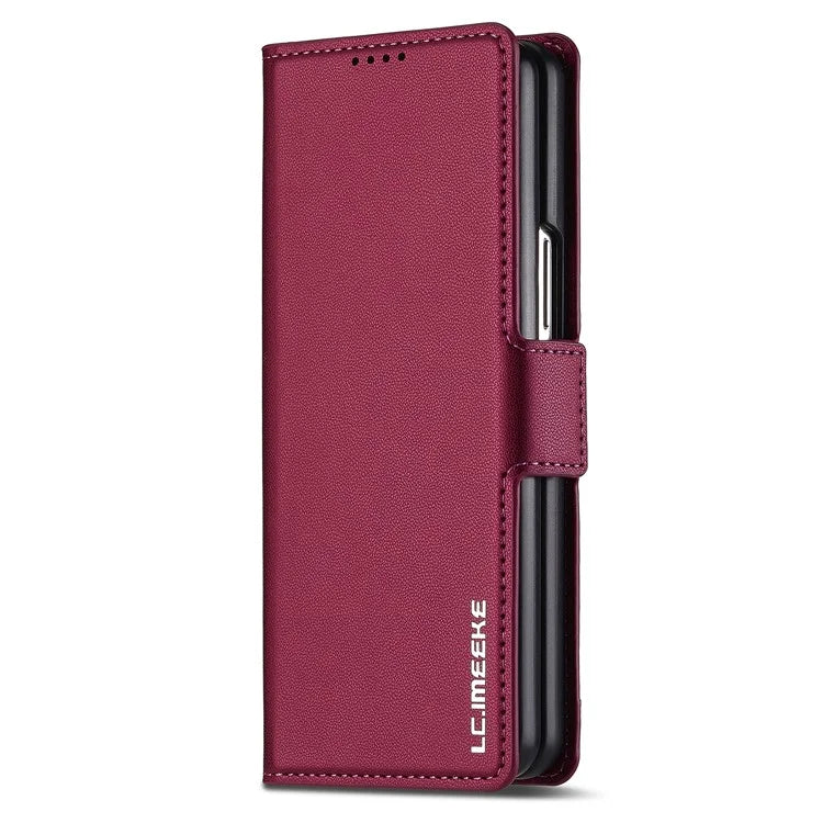LC.IMEEKE L1 For Samsung Galaxy Z Fold5 5G Stand Case Texture PU Leather Wallet Phone Cover