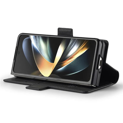 LC.IMEEKE L1 For Samsung Galaxy Z Fold4 5G Stand Case Texture PU Leather Wallet Phone Cover