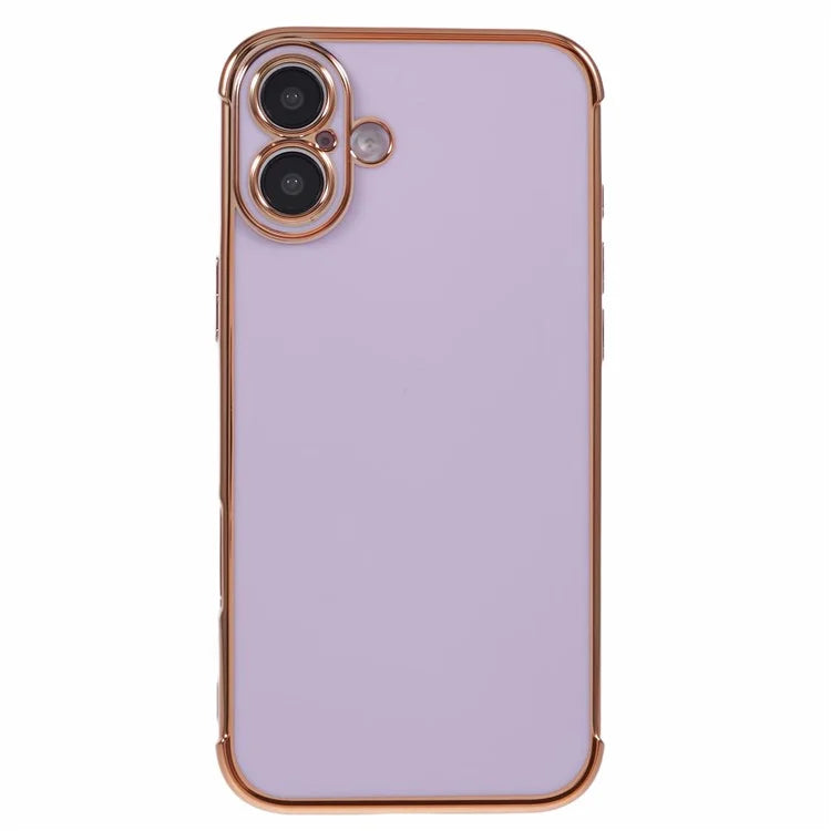For iPhone 16 Case Electroplated Frame TPU Soft Phone Cover