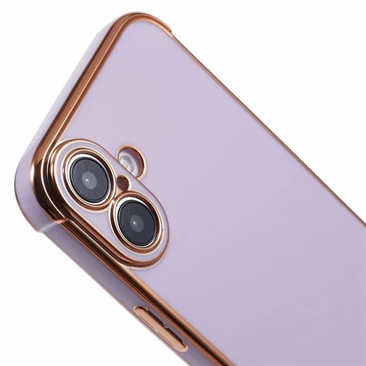 For iPhone 16 Case Electroplated Frame TPU Soft Phone Cover