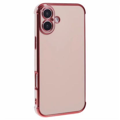 For iPhone 16 Case Electroplated Frame TPU Soft Phone Cover