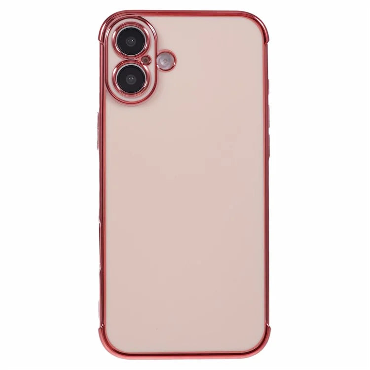 For iPhone 16 Case Electroplated Frame TPU Soft Phone Cover