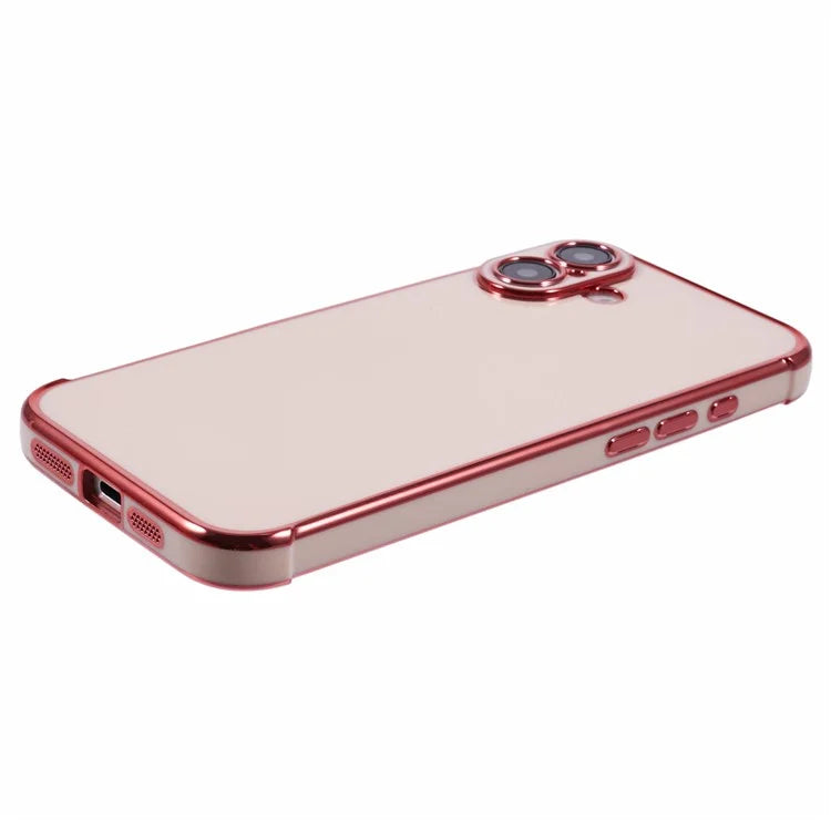 For iPhone 16 Case Electroplated Frame TPU Soft Phone Cover