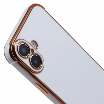 For iPhone 16 Case Electroplated Frame TPU Soft Phone Cover