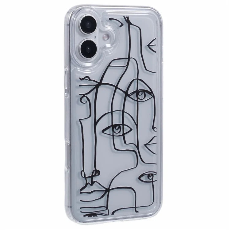 For iPhone 16 Plus TPU Case Pattern Printing Shockproof Airbag Phone Cover