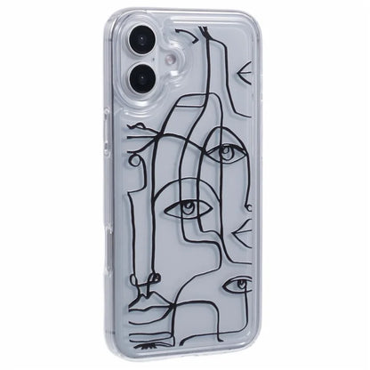 For iPhone 16 Plus TPU Case Pattern Printing Shockproof Airbag Phone Cover