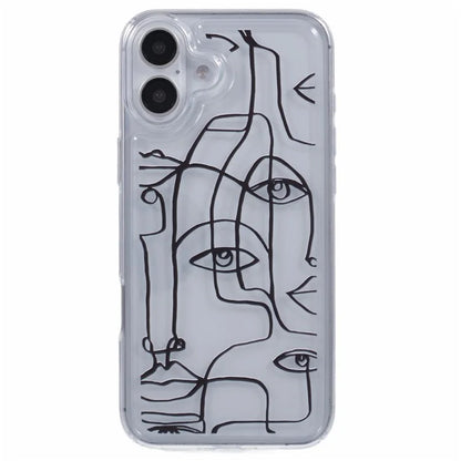 For iPhone 16 Plus TPU Case Pattern Printing Shockproof Airbag Phone Cover