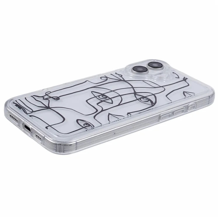 For iPhone 16 Plus TPU Case Pattern Printing Shockproof Airbag Phone Cover