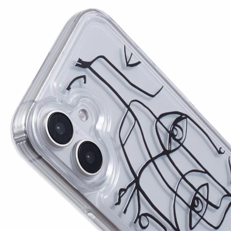 For iPhone 16 Plus TPU Case Pattern Printing Shockproof Airbag Phone Cover