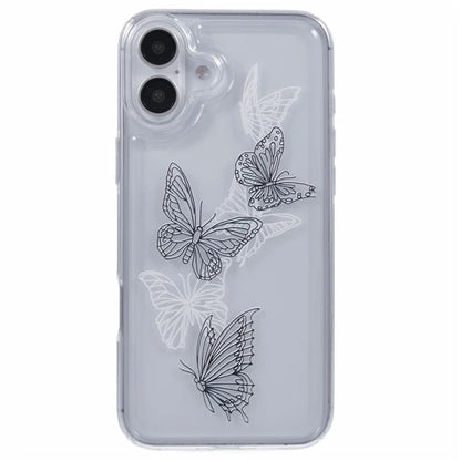 For iPhone 16 Plus TPU Case Pattern Printing Shockproof Airbag Phone Cover