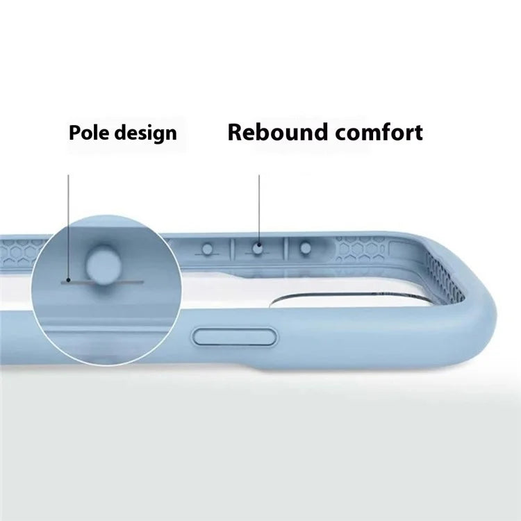 For iPhone 16 Pro Case Silicone+PC Airbag Corners Shockproof Phone Cover
