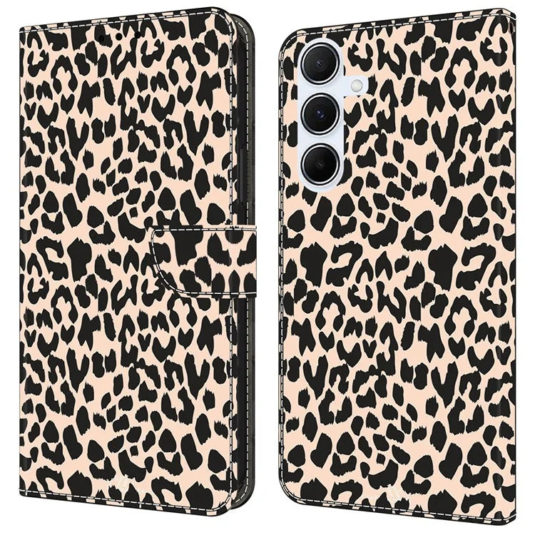 For Samsung Galaxy A55 5G Case Pattern Printed Protective Cover TPU+PU Leather Flip Phone Case