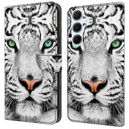 For Samsung Galaxy A55 5G Case Pattern Printed Protective Cover TPU+PU Leather Flip Phone Case