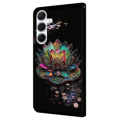 For Samsung Galaxy A55 5G Case Pattern Printed Protective Cover TPU+PU Leather Flip Phone Case