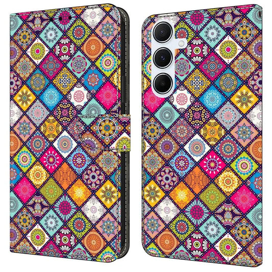 For Samsung Galaxy A54 5G Case Pattern Printed Protective Cover TPU+PU Leather Flip Phone Case