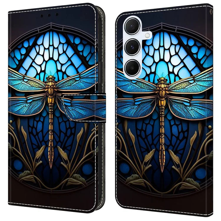 For Samsung Galaxy A54 5G Case Pattern Printed Protective Cover TPU+PU Leather Flip Phone Case