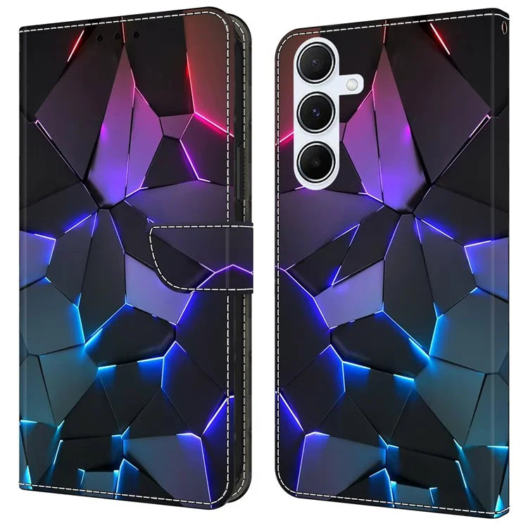 For Samsung Galaxy A05s 4G Case Pattern Printed Protective Cover TPU+PU Leather Flip Phone Case