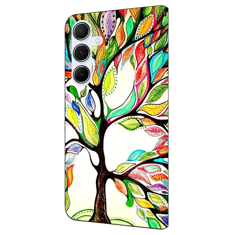 For Samsung Galaxy A05s 4G Case Pattern Printed Protective Cover TPU+PU Leather Flip Phone Case