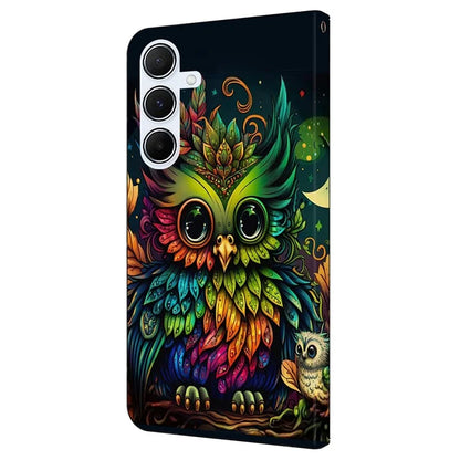 For Samsung Galaxy A05s 4G Case Pattern Printed Protective Cover TPU+PU Leather Flip Phone Case