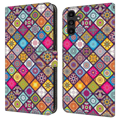 For Samsung Galaxy A14 4G / 5G Case Pattern Printed Protective Cover TPU+PU Leather Flip Phone Case