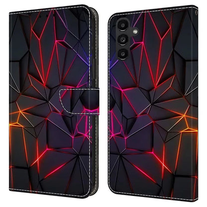 For Samsung Galaxy A14 4G / 5G Case Pattern Printed Protective Cover TPU+PU Leather Flip Phone Case