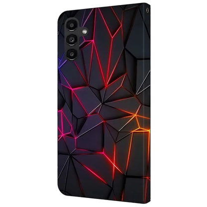 For Samsung Galaxy A14 4G / 5G Case Pattern Printed Protective Cover TPU+PU Leather Flip Phone Case