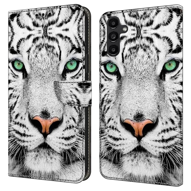 For Samsung Galaxy A14 4G / 5G Case Pattern Printed Protective Cover TPU+PU Leather Flip Phone Case