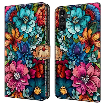 For Samsung Galaxy A14 4G / 5G Case Pattern Printed Protective Cover TPU+PU Leather Flip Phone Case