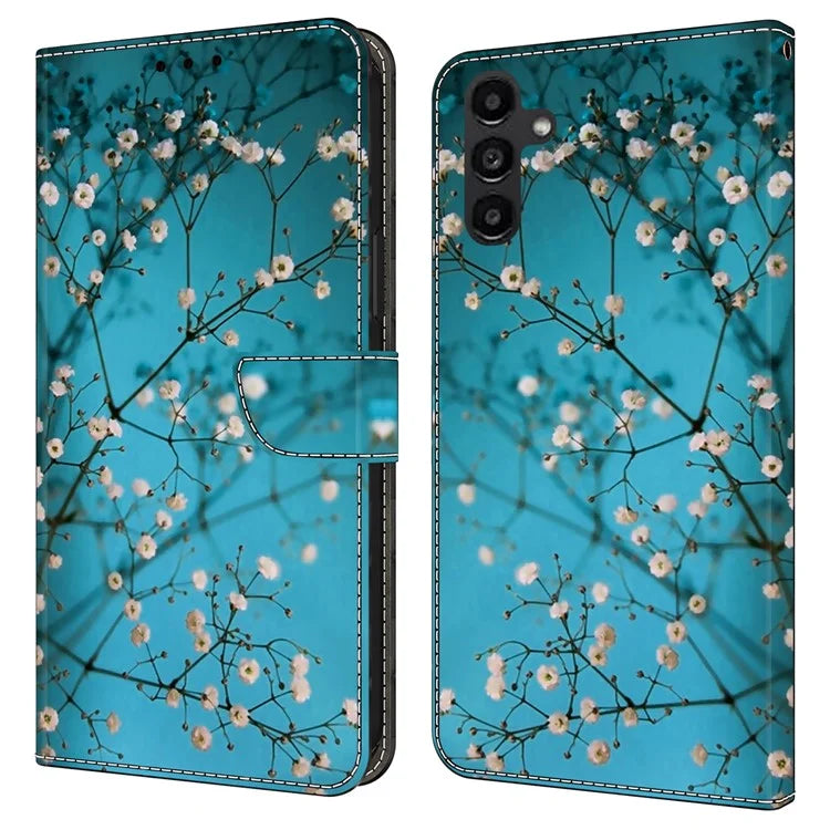 For Samsung Galaxy A14 4G / 5G Case Pattern Printed Protective Cover TPU+PU Leather Flip Phone Case