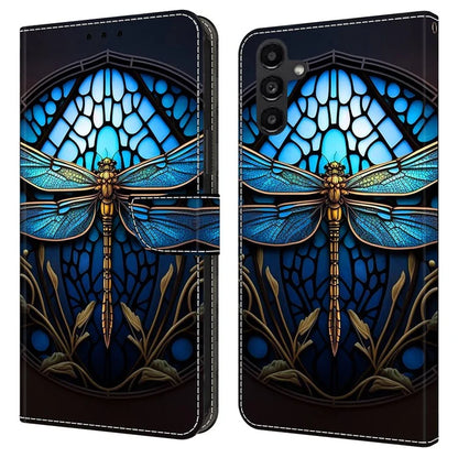 For Samsung Galaxy A14 4G / 5G Case Pattern Printed Protective Cover TPU+PU Leather Flip Phone Case