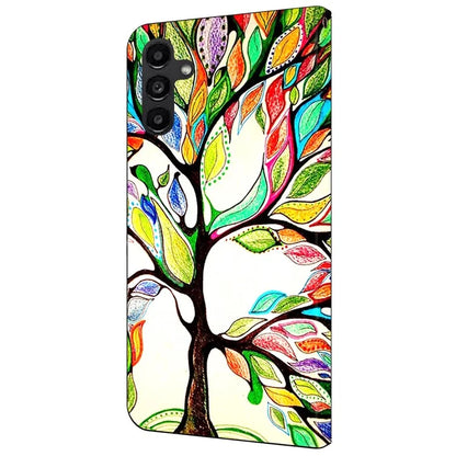 For Samsung Galaxy A14 4G / 5G Case Pattern Printed Protective Cover TPU+PU Leather Flip Phone Case
