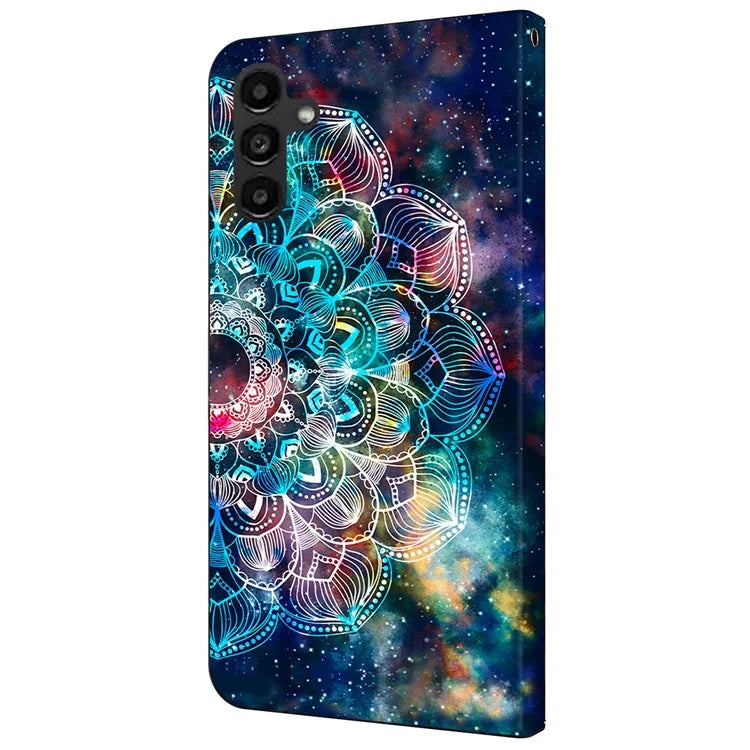 For Samsung Galaxy A14 4G / 5G Case Pattern Printed Protective Cover TPU+PU Leather Flip Phone Case
