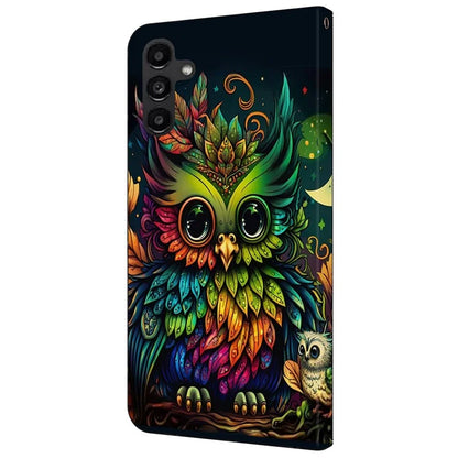 For Samsung Galaxy A14 4G / 5G Case Pattern Printed Protective Cover TPU+PU Leather Flip Phone Case