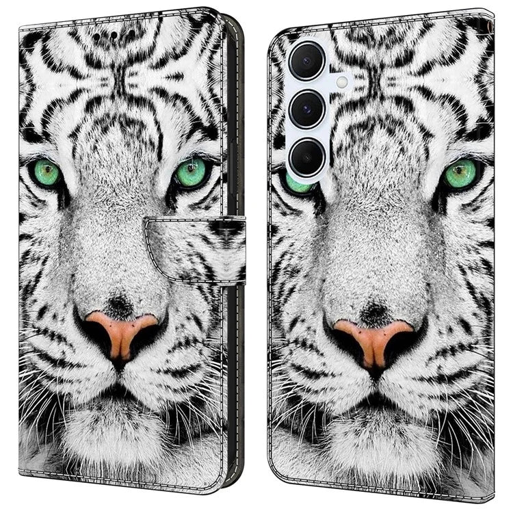 For Samsung Galaxy A15 4G / 5G Case Pattern Printed Protective Cover TPU+PU Leather Flip Phone Case