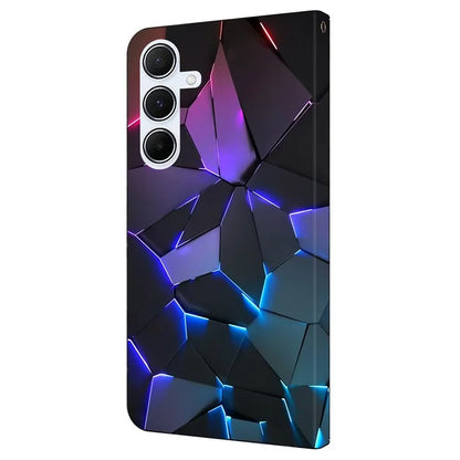 For Samsung Galaxy A15 4G / 5G Case Pattern Printed Protective Cover TPU+PU Leather Flip Phone Case